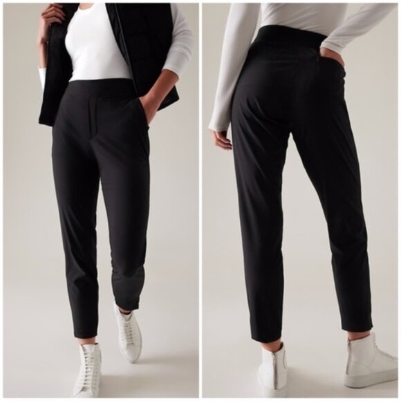 Athleta Brooklyn Mid Rise Ankle Pant in Black Size 6 - Picture 1 of 16
